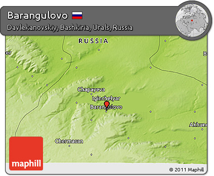 Physical 3D Map of Barangulovo