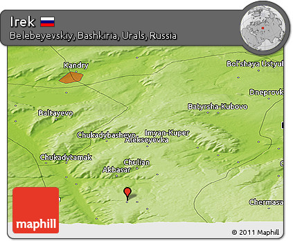Physical Panoramic Map of Irek