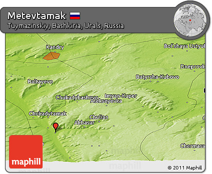 Physical Panoramic Map of Metevtamak