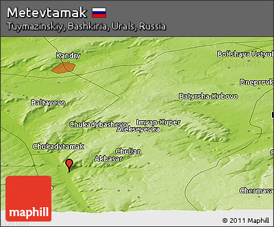 Physical Panoramic Map of Metevtamak