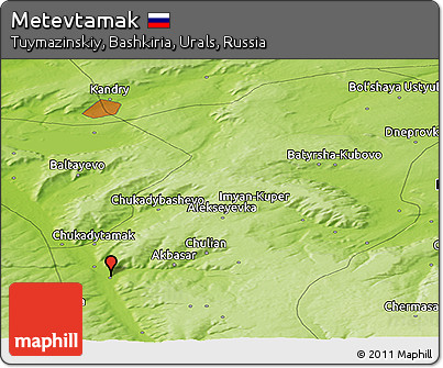 Physical Panoramic Map of Metevtamak