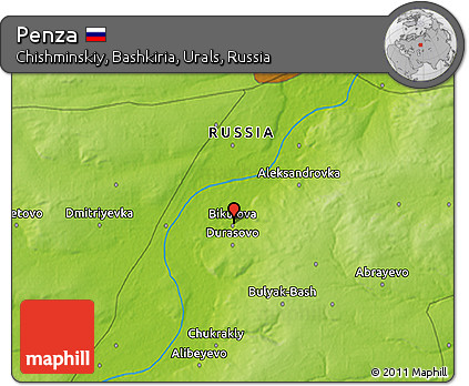 Physical 3D Map of Penza