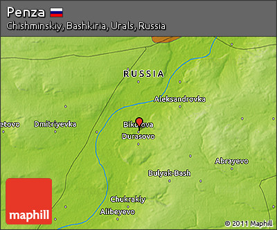 Physical 3D Map of Penza