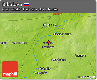 Physical 3D Map of Bikulova