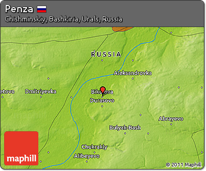 Physical 3D Map of Penza