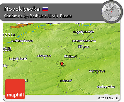 Physical Panoramic Map of Novokiyevka