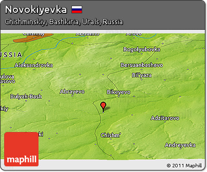 Physical Panoramic Map of Novokiyevka