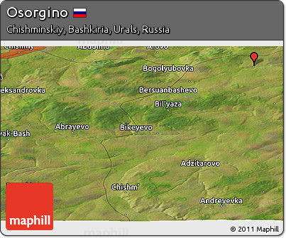 Satellite Panoramic Map of Osorgino