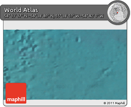 Satellite 3D Map of the Area around 54° 26' 3" N, 55° 10' 29" W