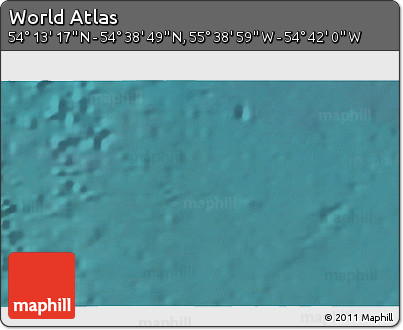 Satellite 3D Map of the Area around 54° 26' 3" N, 55° 10' 29" W