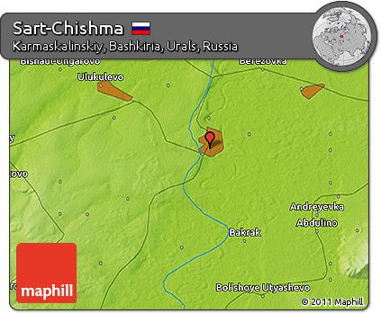 Physical 3D Map of Sart-Chishma