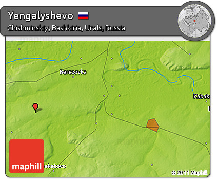 Physical 3D Map of Yengalyshevo