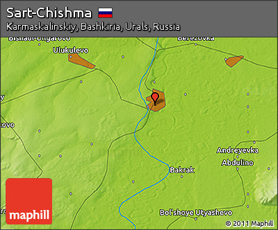 Physical 3D Map of Sart-Chishma