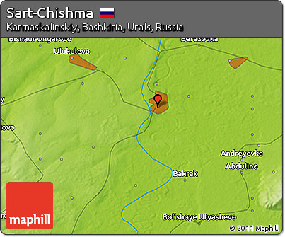 Physical 3D Map of Sart-Chishma