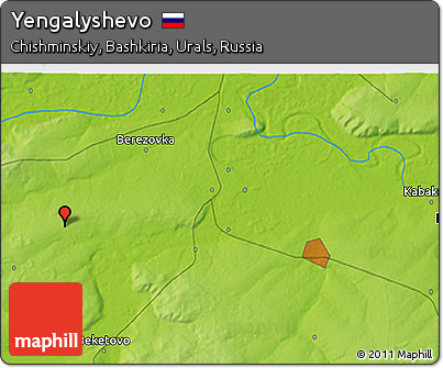 Physical 3D Map of Yengalyshevo