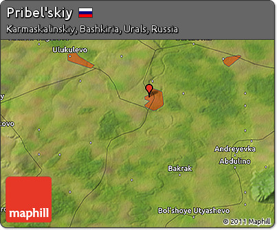 Satellite 3D Map of Pribel'skiy