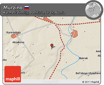 Shaded Relief 3D Map of Murzino