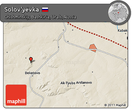 Shaded Relief 3D Map of Solov'yëvka