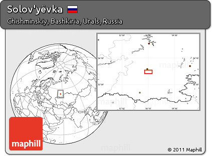 Blank Location Map of Solov'yëvka