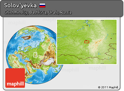 Physical Location Map of Solov'yëvka