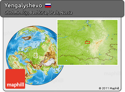 Physical Location Map of Yengalyshevo