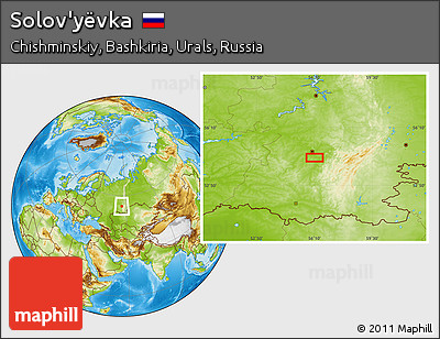Physical Location Map of Solov'yëvka