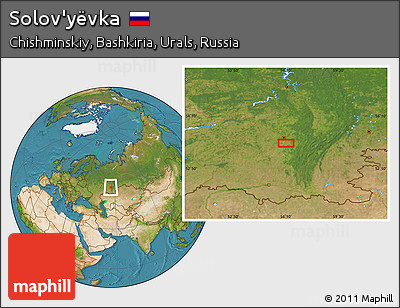 Satellite Location Map of Solov'yëvka