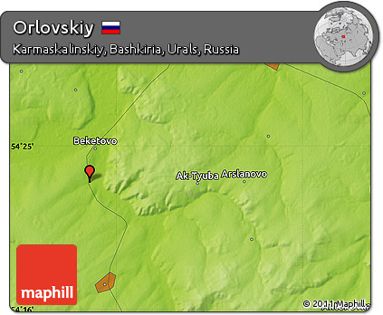 Physical Map of Orlovskiy