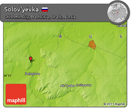 Physical Map of Solov'yëvka
