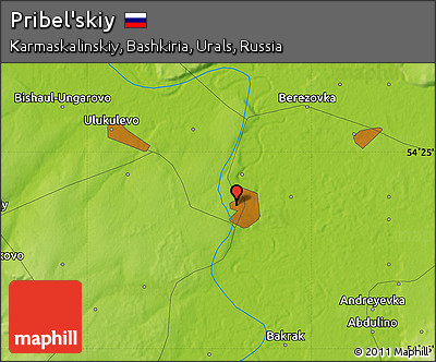Physical Map of Pribel'skiy