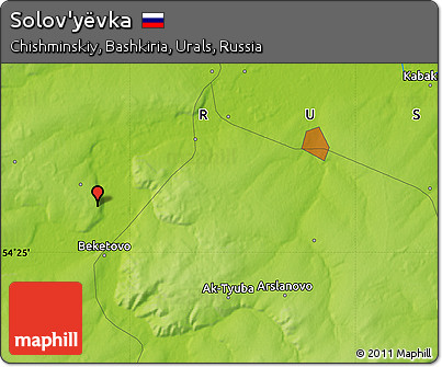 Physical Map of Solov'yëvka