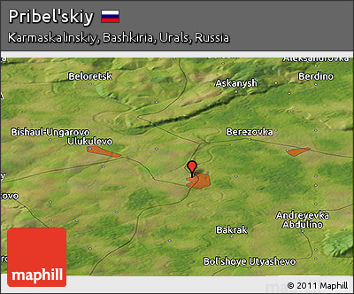 Satellite Panoramic Map of Pribel'skiy