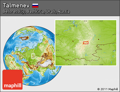 Physical Location Map of Talmenev