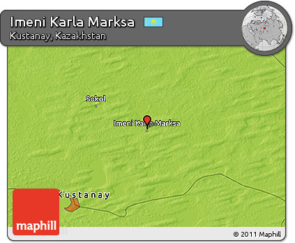Physical 3D Map of Imeni Karla Marksa
