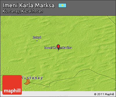 Physical 3D Map of Imeni Karla Marksa