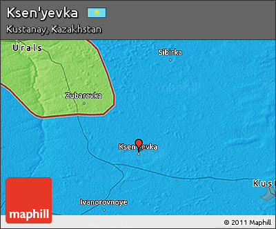 Political 3D Map of Ksen'yevka