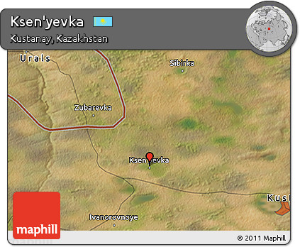 Satellite 3D Map of Ksen'yevka