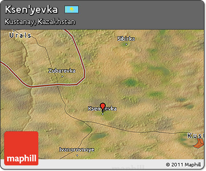 Satellite 3D Map of Ksen'yevka