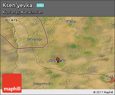 Satellite 3D Map of Ksen'yevka