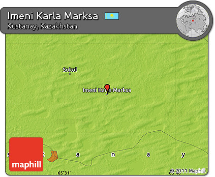 Physical Map of Imeni Karla Marksa