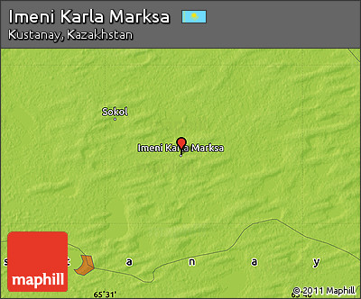 Physical Map of Imeni Karla Marksa