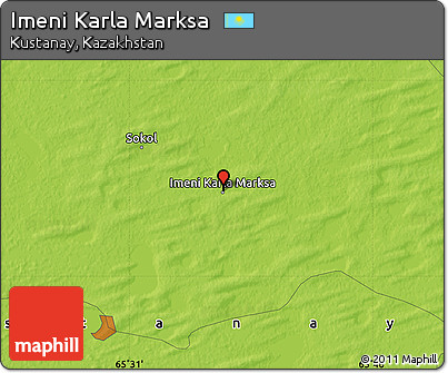 Physical Map of Imeni Karla Marksa