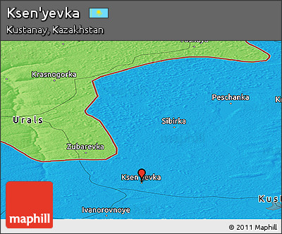 Political Panoramic Map of Ksen'yevka