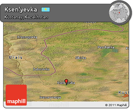 Satellite Panoramic Map of Ksen'yevka