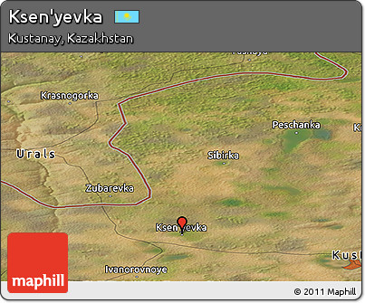Satellite Panoramic Map of Ksen'yevka