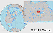 Gray Location Map of the area around 54° 26' 3" N, 66° 13' 29" W