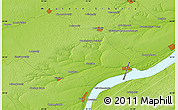 Physical Map of the area around 54° 26' 3" N, 81° 40' 30" E