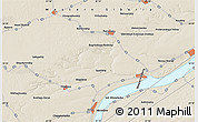 Shaded Relief Map of the area around 54° 26' 3" N, 81° 40' 30" E