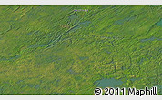 Satellite 3D Map of the area around 54° 26' 3" N, 95° 58' 29" W