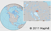 Gray Location Map of Cross Lake
